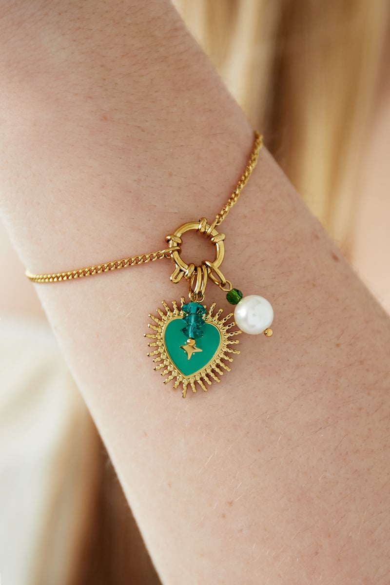 DIY Charm Bracelet – „Green Heart Edition“