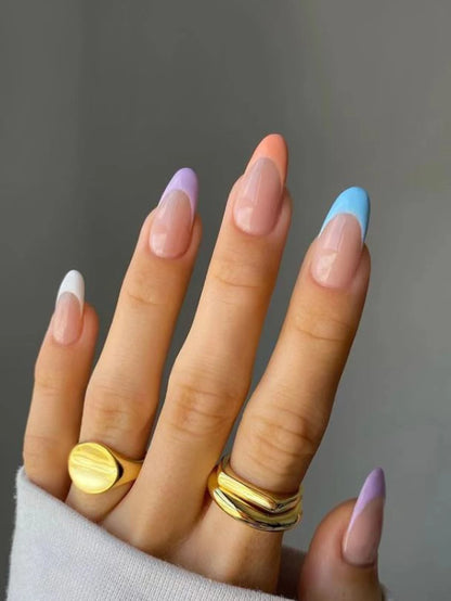 Kunstnägel Set French pastell