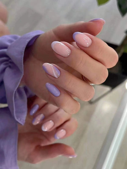 Kunstnägel Set lila rosa
