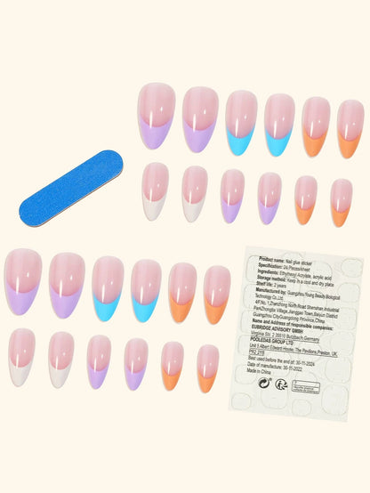 Kunstnägel Set French pastell