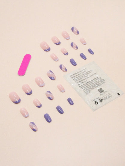 Kunstnägel Set lila rosa