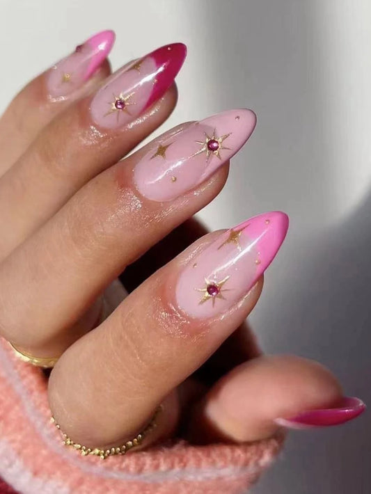Kunstnägel Set French pink rosa