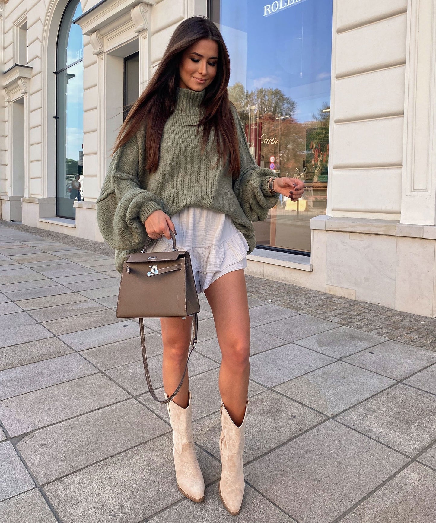 Oversize Kuschel-Pullover „Nata" Khaki