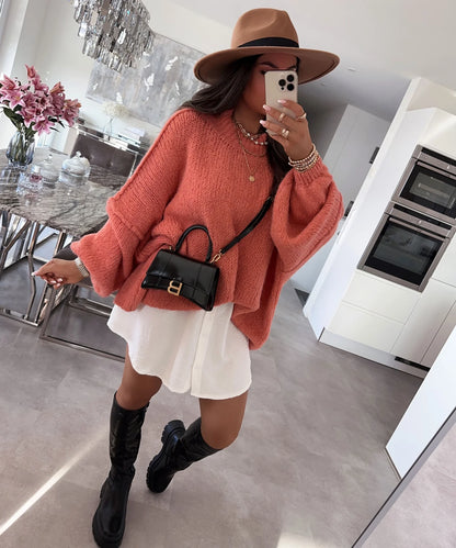 Oversize Kuschel-Pullover „Nata" Peach