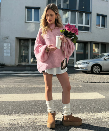 Oversize Kuschel-Pullover „Nata“ – Rosa
