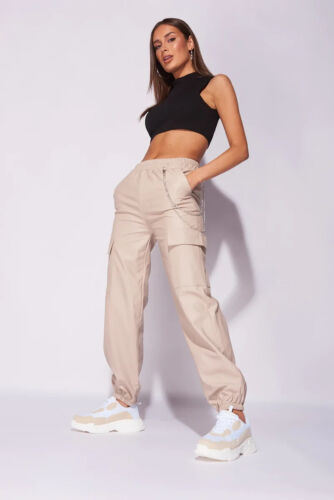 Cargo Hose Kunstleder beige