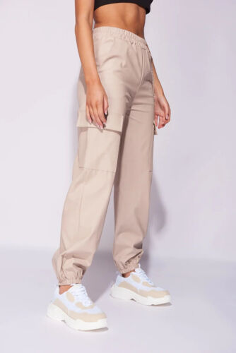 Cargo Hose Kunstleder beige